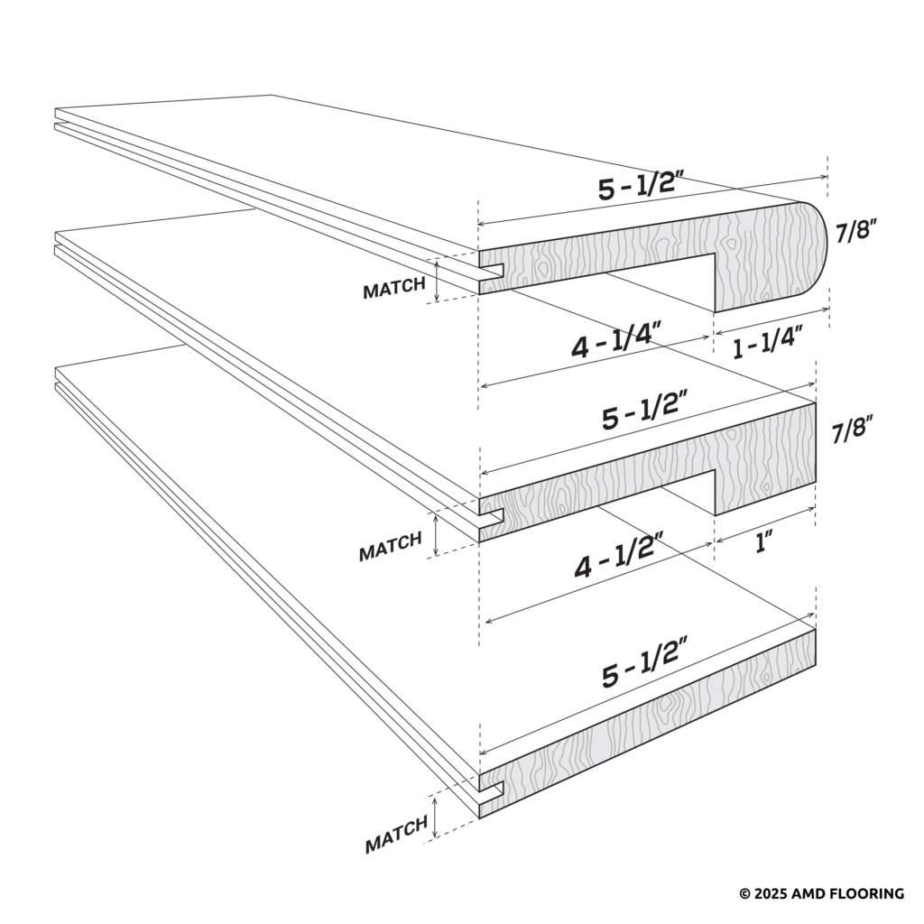 Solid Stair Nose 5-1/2″