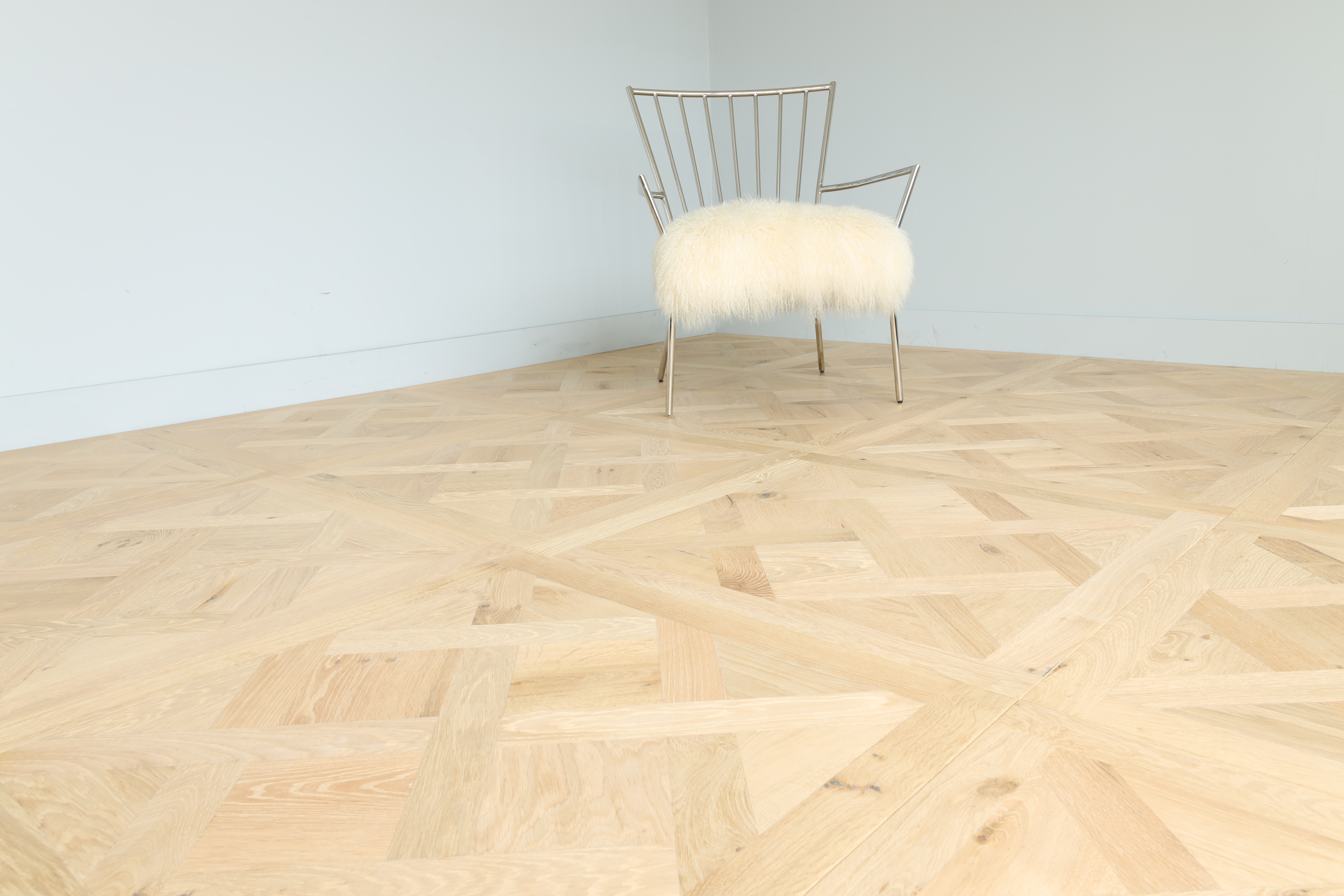 Unfinished Versailles Panel White Oak Engineered Hardwood Pattern Flooring
