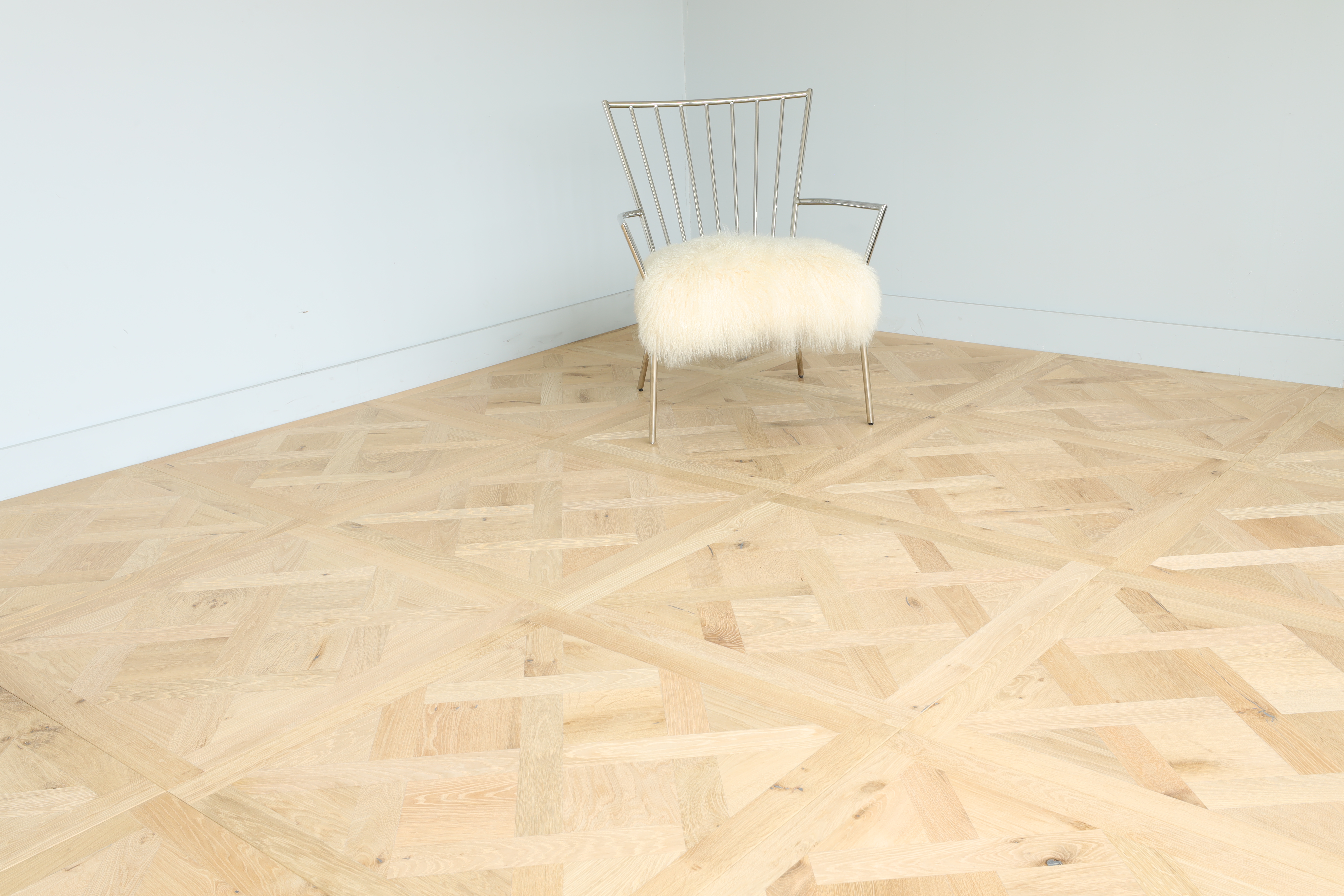Unfinished Versailles Panel White Oak Engineered Hardwood Pattern Flooring
