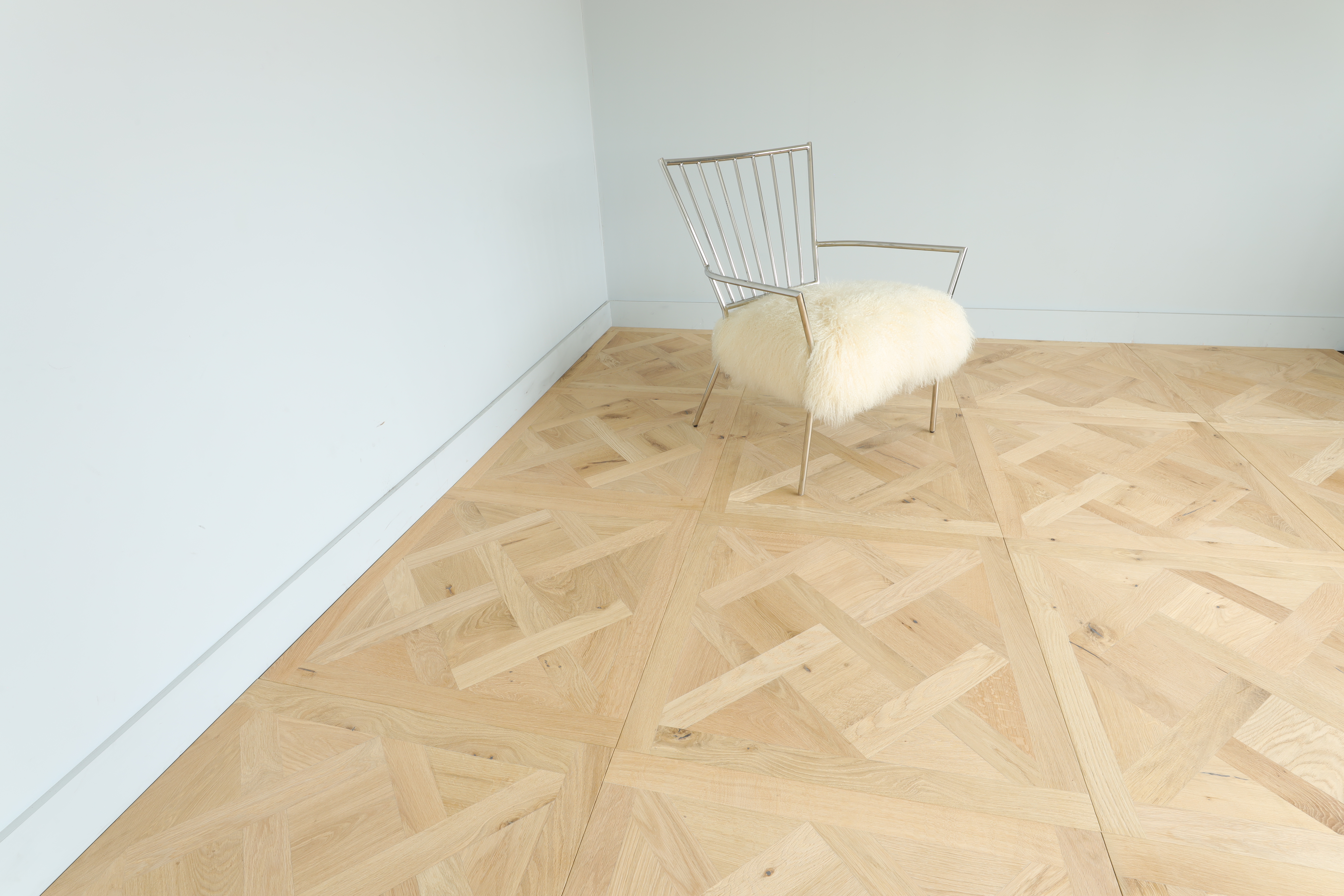 Unfinished Versailles Panel White Oak Engineered Hardwood Pattern Flooring