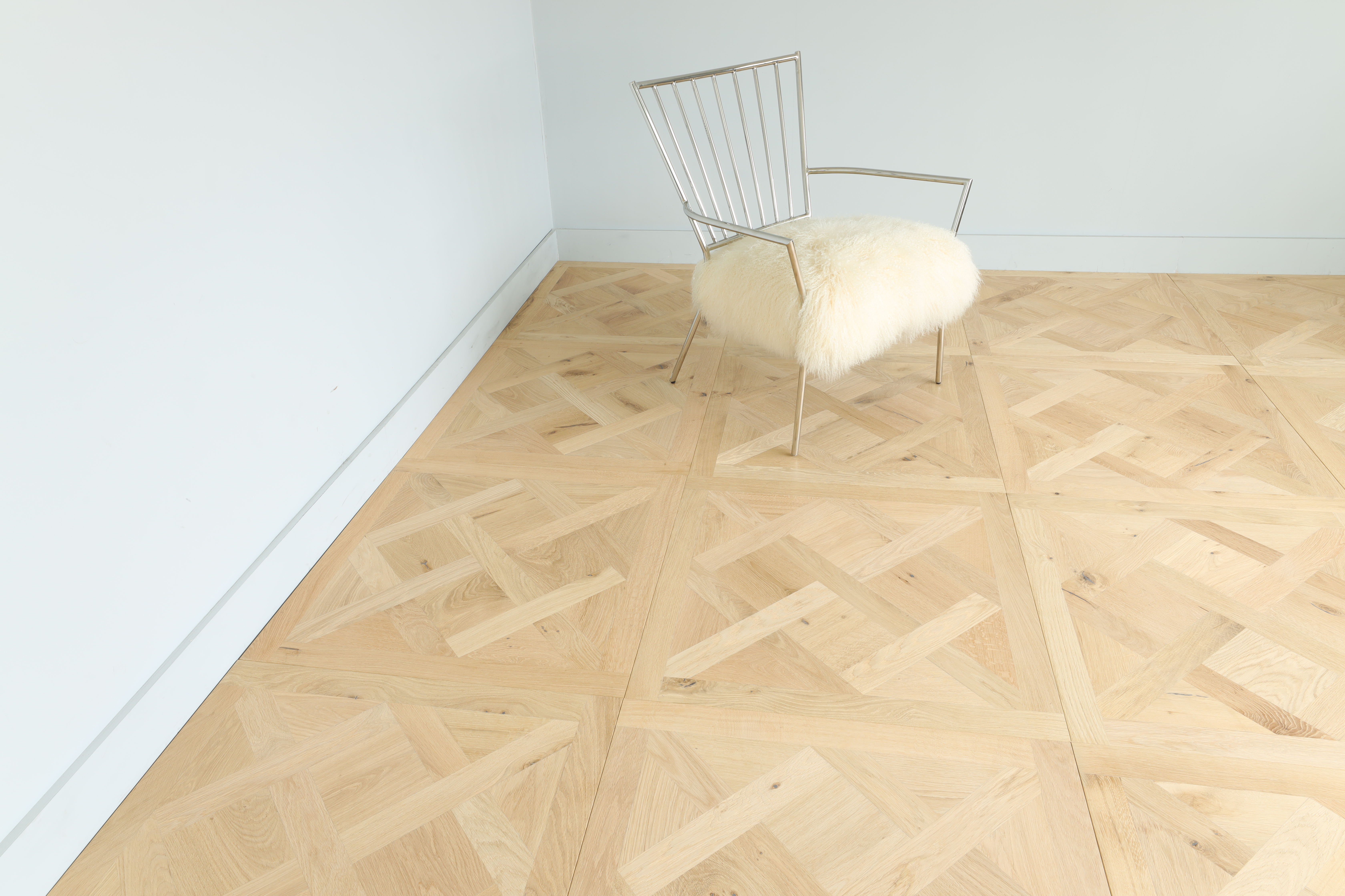 Unfinished Versailles Panel White Oak Engineered Hardwood Pattern Flooring