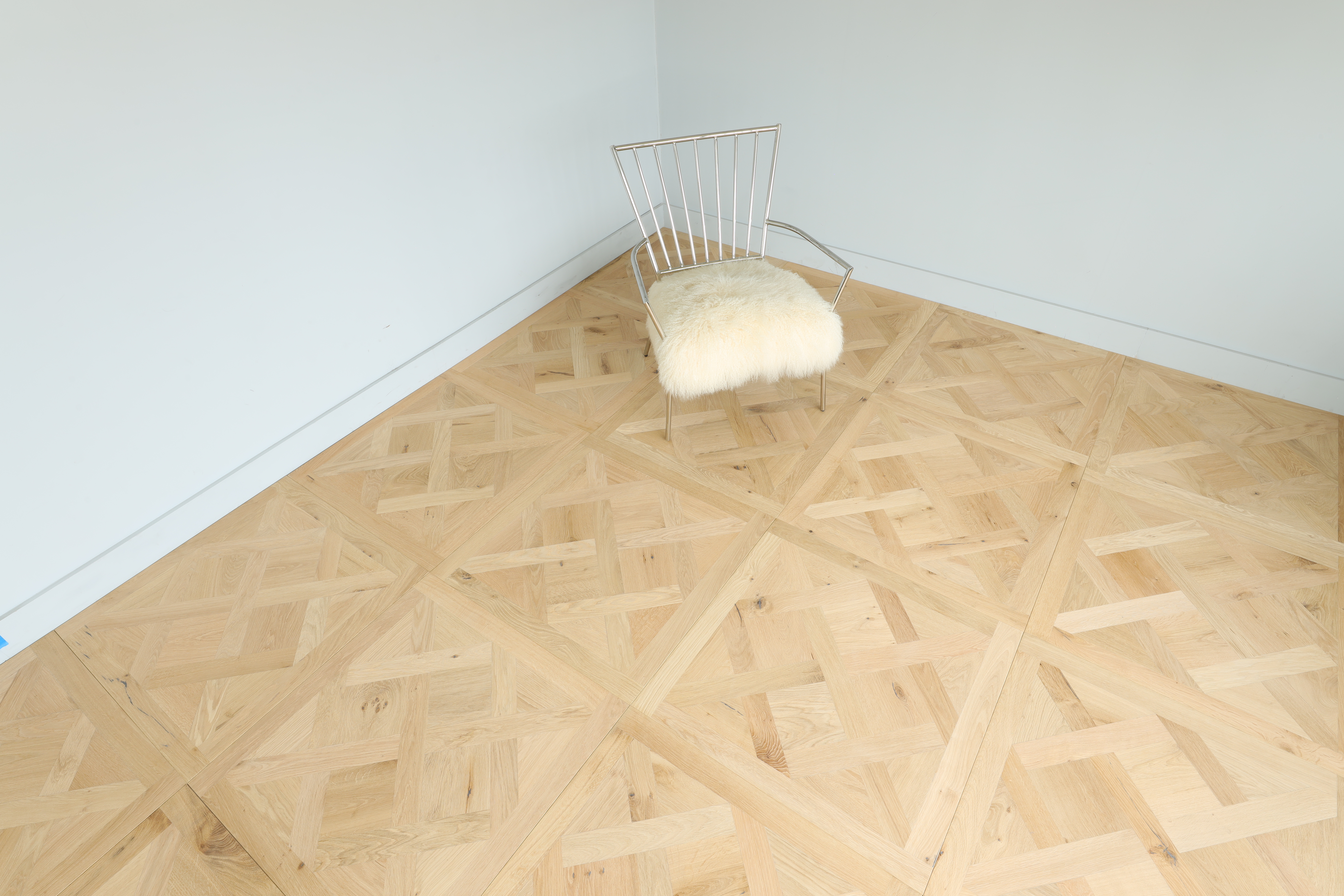 Unfinished Versailles Panel White Oak Engineered Hardwood Pattern Flooring