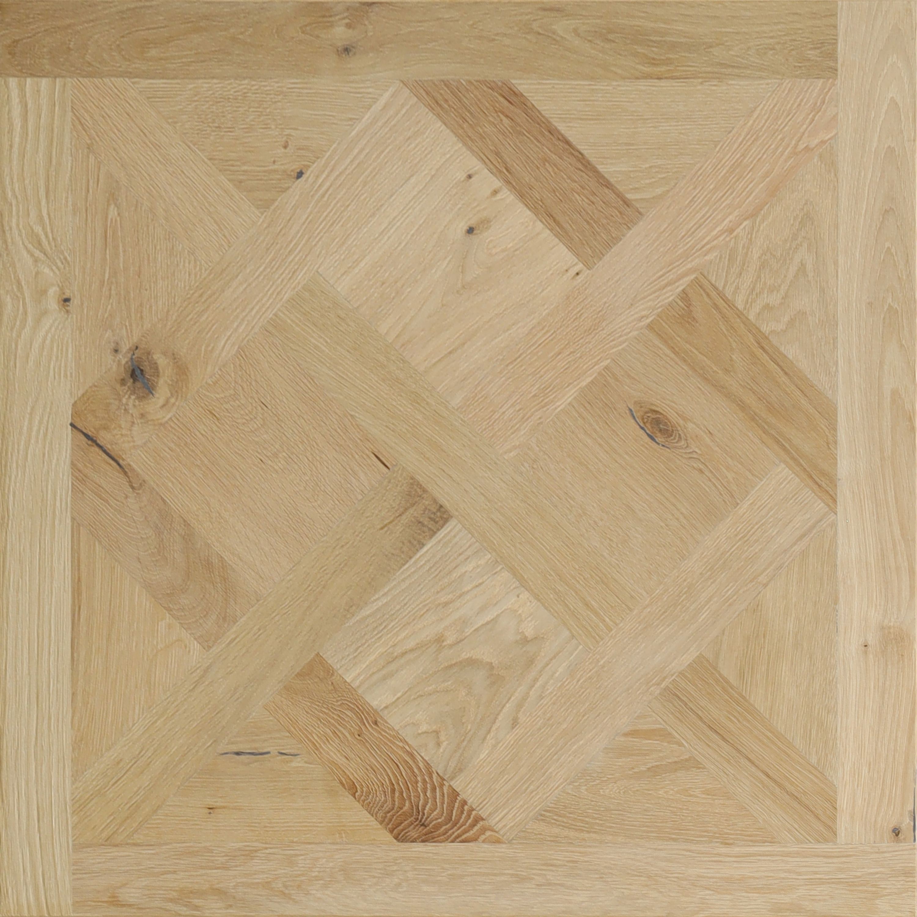 Unfinished Versailles Panel White Oak Engineered Hardwood Pattern Flooring